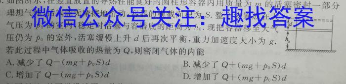 鄂东南省级示范高中教育教学改革联盟学校2023年五月高三模拟考f物理