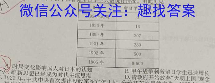 中考必刷卷·2023年名校内部卷六(试题卷)历史