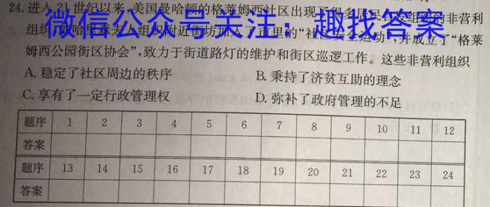 江西省2023年学考水平练*（六）历史试卷