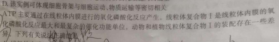 2022-2023学年高三押题信息卷（四）生物