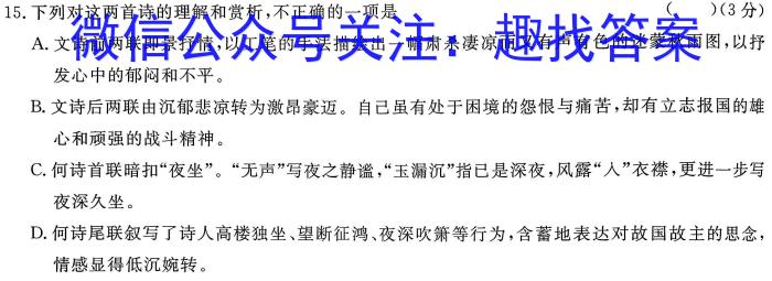 2023年普通高等学校全国统一模拟招生考试 高三新未来5月联考语文