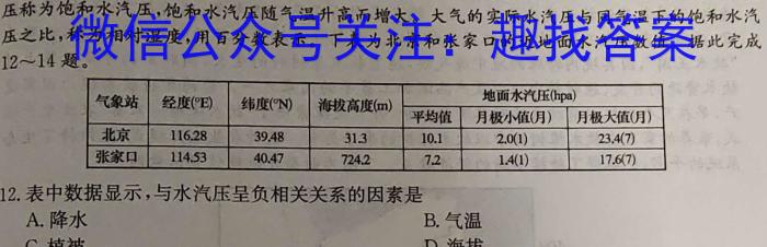 [上饶二模]江西省上绕市2023届高三第二次高考模拟考试q地理