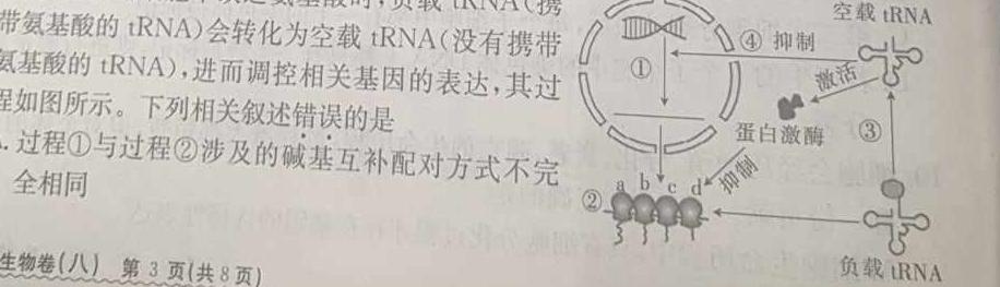 河南省驻马店市2022-2023学年度第二学期期中学业水平测试试卷生物