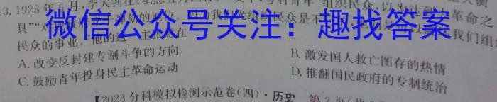 陕西省2022-2023学年汉阴县八年级期中学科素养检测(23-CZ201b)政治试卷d答案