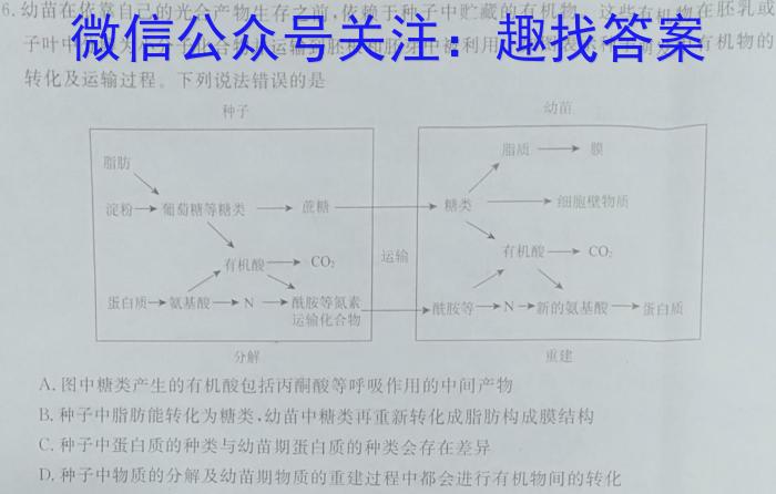 1号卷·A10联盟2023届高考最后一卷(自测卷)生物