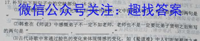 2023年安徽省初中毕业学业考试模拟仿真试卷(四)语文