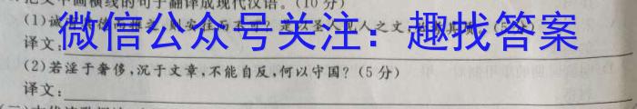 京师AI联考2023届高三质量联合测评全国乙卷(二)语文