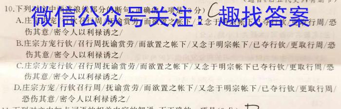 江淮名卷·2023年省城名校中考调研（四）语文