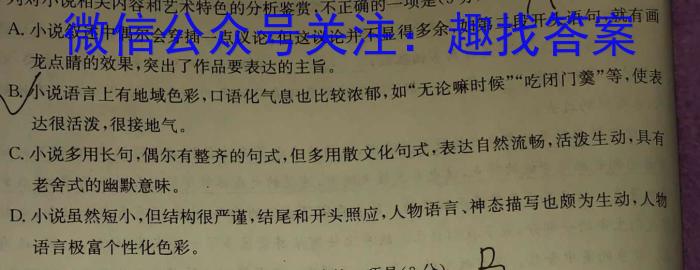 安徽省2023届九年级第七次阶段性测试(R-PGZX G AH)语文