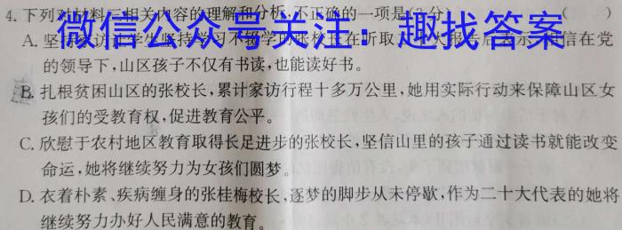 安徽省2023年九年级阶段调研（5月）语文