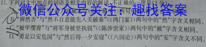 2023年河南大联考高三年级5月联考（578C-乙卷）语文