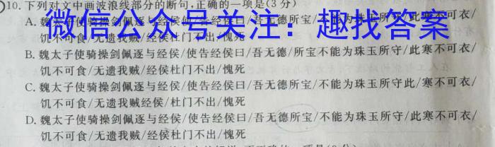 ［二轮］2023年名校之约·中考导向总复习模拟样卷（六）语文