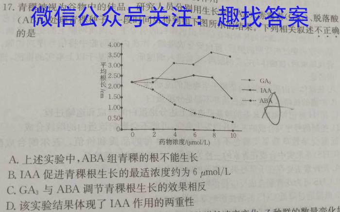 ［晋一原创模考］山西省2023年初中学业水平模拟试卷（三）生物