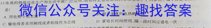 2023年陕西省初中学业水平考试冲刺（一）物理.