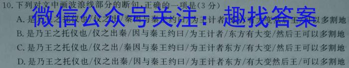 2023年普通高等学校招生全国统一考试·临门猜题卷(一)语文