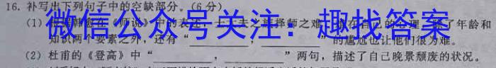 江西省2023年学考水平练习（八）语文