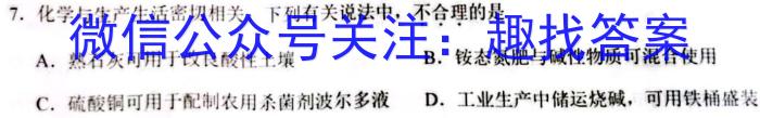 2023年云南大联考4月高一期中考试（23-412A）化学