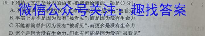 九师联盟 2024-2023学年高三5月考前押题(L)语文