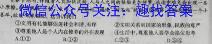 安徽省芜湖市无为市2022-2023学年九年级中考模拟检测（一）政治~