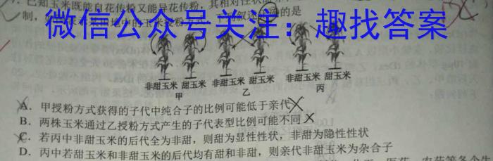 安徽省2022-2023学年度九年级第一次模拟生物试卷答案