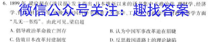 百校联赢·2023年安徽名校过程性评价一政治试卷d答案