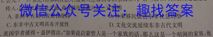 2023年高三学业质量检测 全国乙卷模拟(二)历史