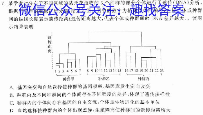 2023年湖南省普通高中学业水平合格性考试仿真试卷(专家版四)生物