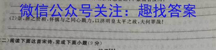 2023年普通高等学校招生全国统一考试 23·高考样卷一-Y语文