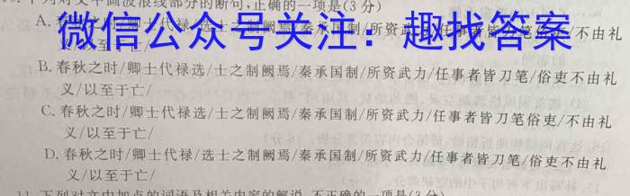 2023年西南名校联盟模拟卷 押题卷(二)语文