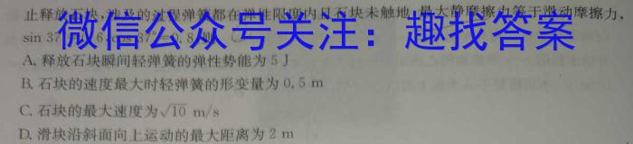 天一大联考 2023年普通高等学校招生全国统一考试预测卷(5月)物理.