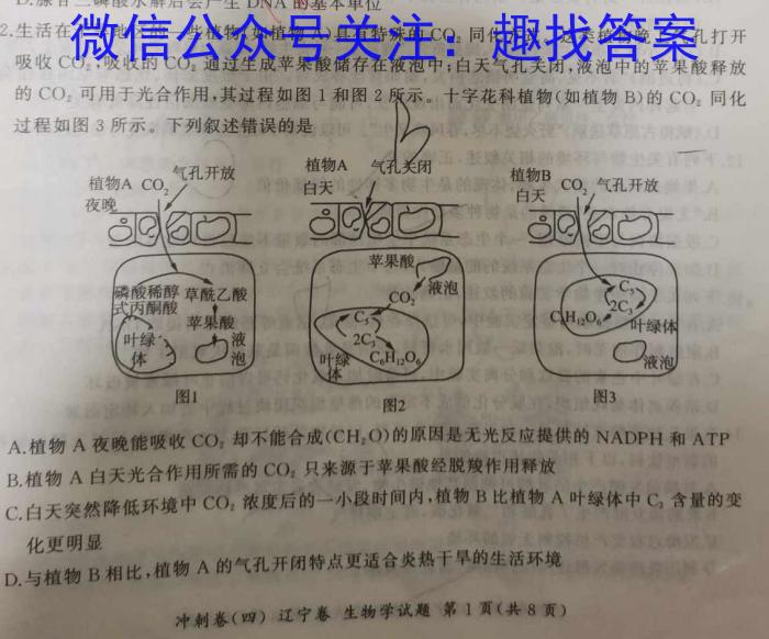 ［乐山三调］乐山市高中2023届第三次调查研究考试生物试卷答案