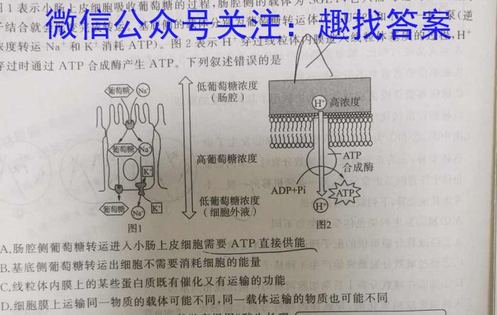 ［张家口二模］张家口市2023年高三年级第二次模拟考试生物试卷答案