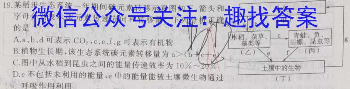 山西省吕梁市2022-2023学年度第二学期期中学情调研（A）生物