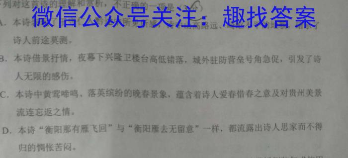 2022-2023学年安徽省七年级下学期阶段性质量监测（七）语文