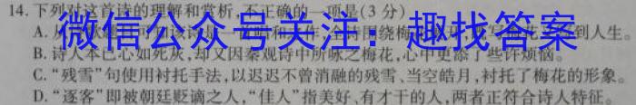 2023年广东省普通高中学业水平考试压轴卷(一)语文