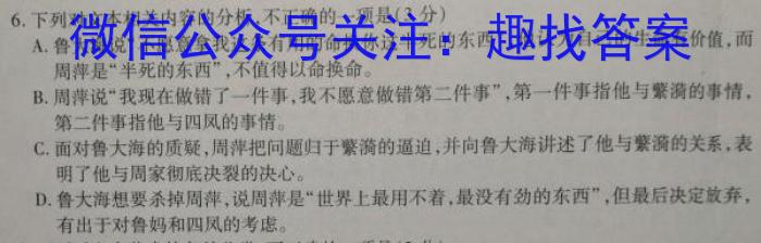 天一大联考·安徽卓越县中联盟 2022-2023学年(下)高一阶段性测试(期中)语文