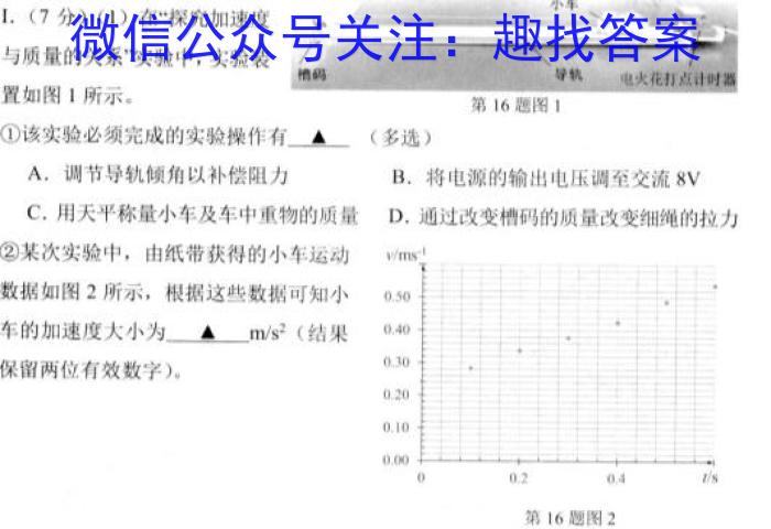 青海2023届高三5月联考(实心方框横线)物理.