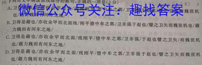 安徽省芜湖市无为市2022-2023学年九年级中考模拟检测（二）语文