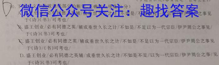 皖智教育·省城名校2023年中考最后三模（一）语文