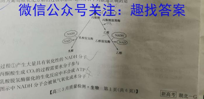 文博志鸿 2023年河北省初中毕业生升学文化课模拟考试(预测二)生物