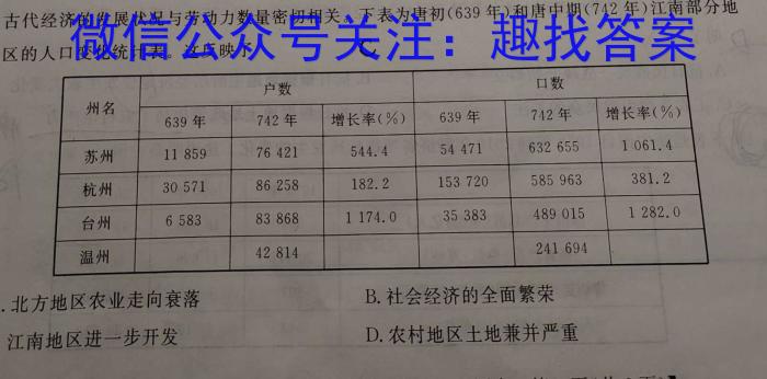 伯乐马 2023年普通高等学校招生新高考模拟考试(八)历史