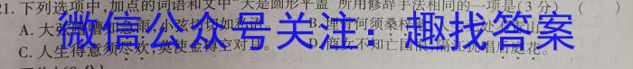 2023年中考密卷·临考模拟卷(一)1语文