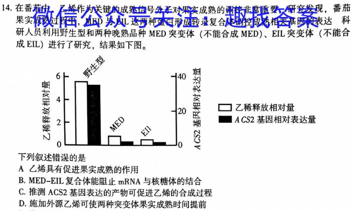 安徽省2023届九年级第七次阶段性测试(R-PGZX G AH)生物