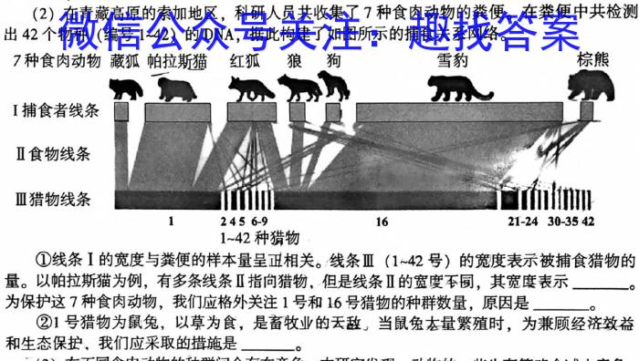 2023年山西省初中学业水平测试信息卷（五）生物