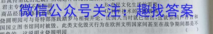 山西省晋城市2023年高三第三次模拟考试（23-444C）历史试卷