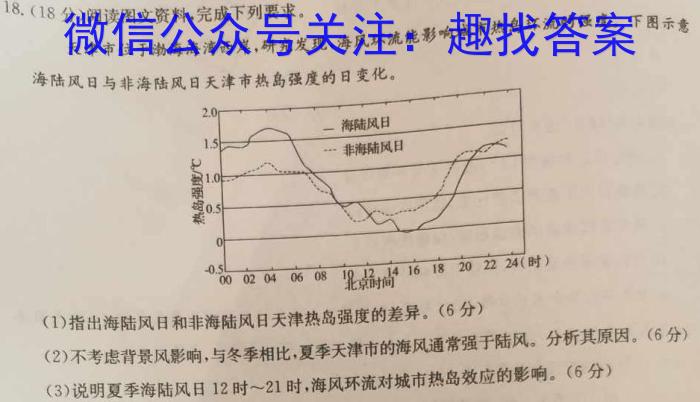 2023衡水金卷先享题压轴卷答案 山东专版新高考A二地理.