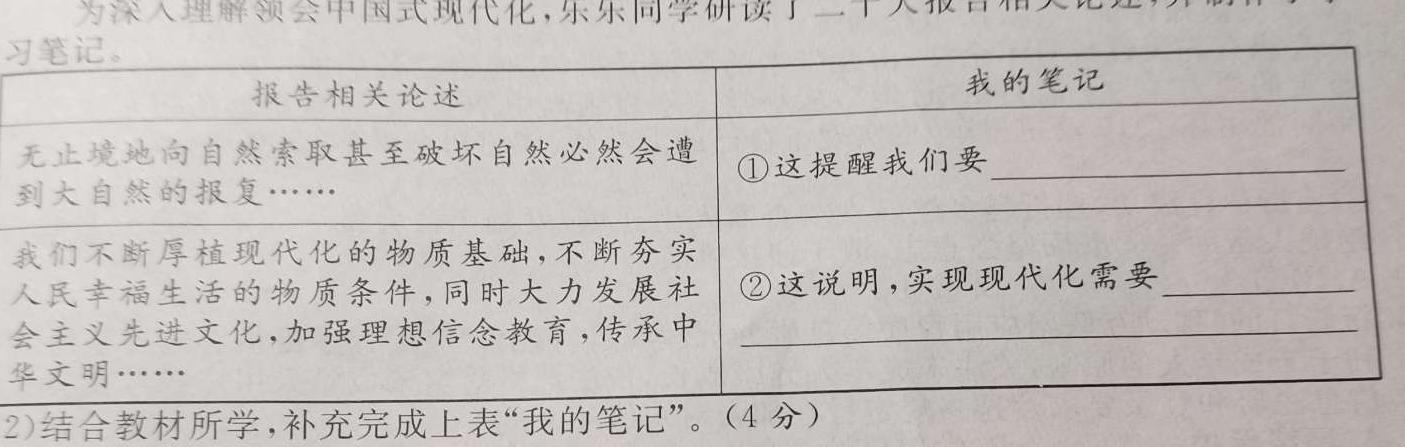2023届内蒙古高三考试4月联考(标识♨).地理