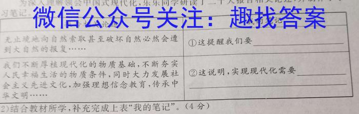 安徽省芜湖市无为市2022-2023学年九年级中考模拟检测（一）政治1