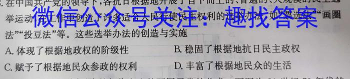 安师联盟·安徽省2023年中考仿真极品试卷（一）历史