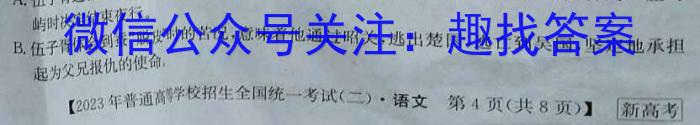 2023届辽宁省高三考试试卷4月联考(23-401C)语文